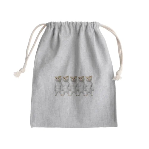 肌着の猫たち Mini Drawstring Bag