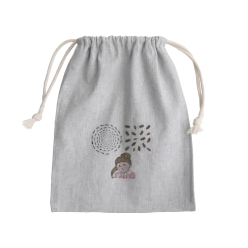 アリ🐜とゴキブリ🪳と友達女 Mini Drawstring Bag