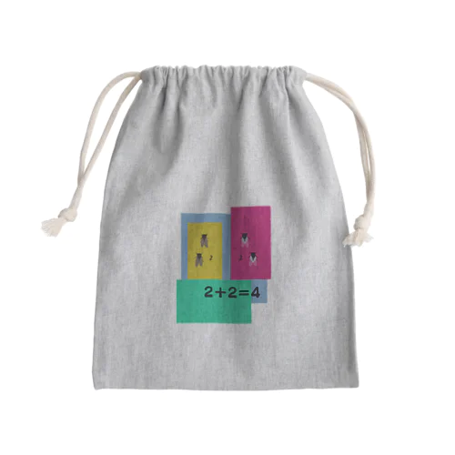 セミとさんすう Mini Drawstring Bag