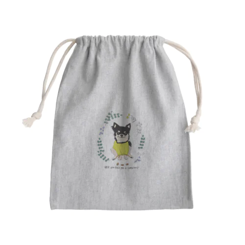 Will you knit me a sweater? Mini Drawstring Bag