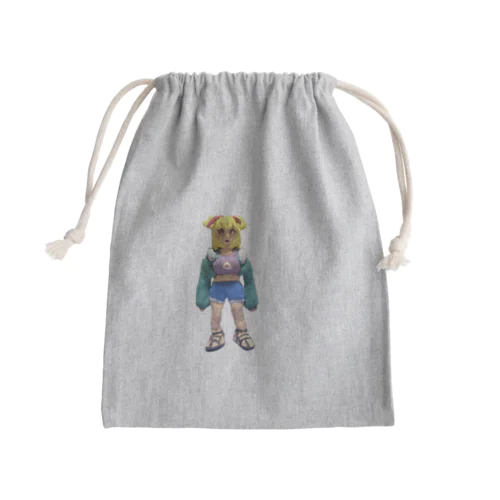 紙ねんどガブ Mini Drawstring Bag