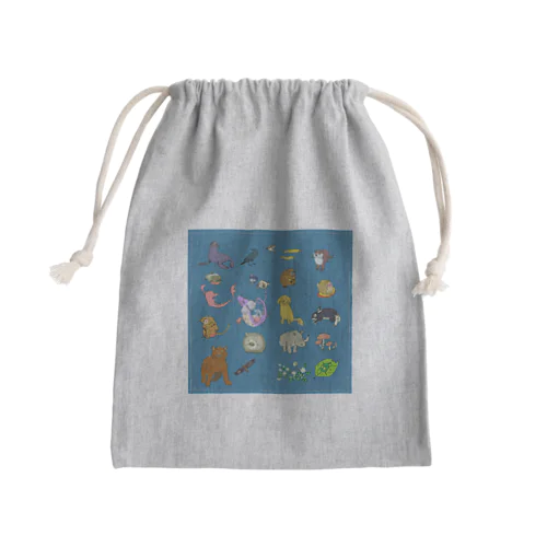 しりとり動物園 Mini Drawstring Bag