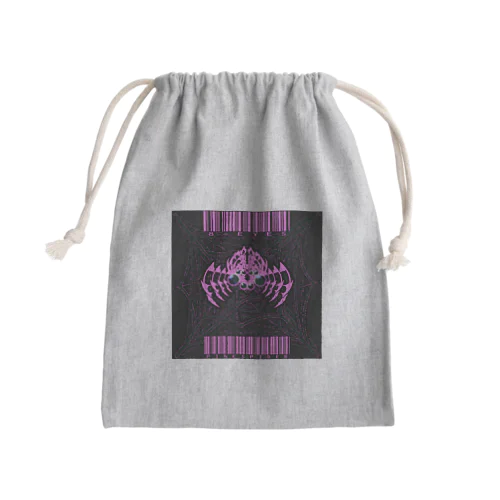 8-EYES PINKSPIDER BLK Mini Drawstring Bag