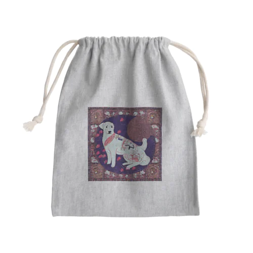 和風な可愛い犬 Mini Drawstring Bag