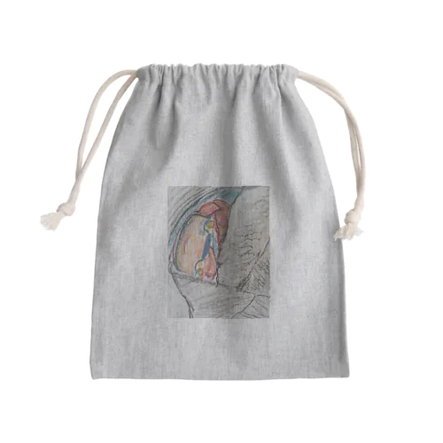 かわいい我が子描いてみましたシリーズ Mini Drawstring Bag