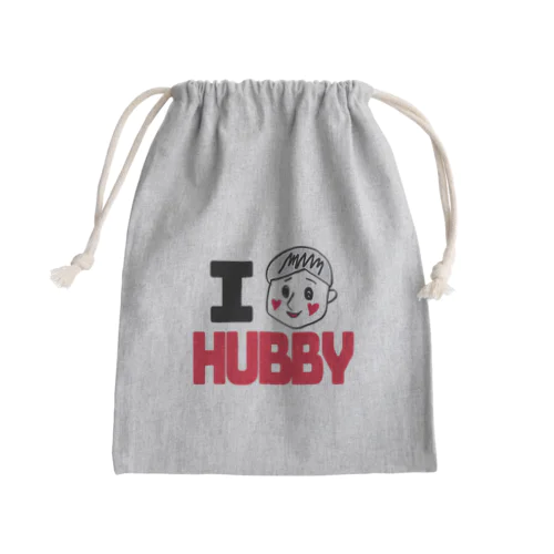 I am HUBBY(そんな奥さんおらんやろ) Mini Drawstring Bag