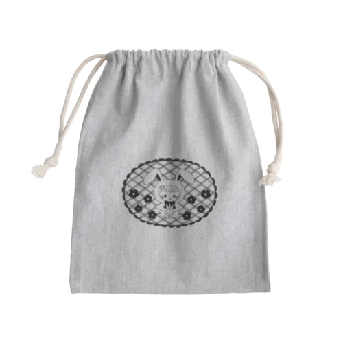 うさぎのかぶりもの Mini Drawstring Bag