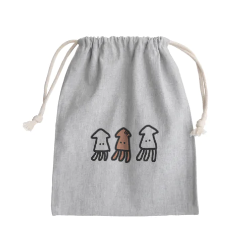 いか焼きイカいか Mini Drawstring Bag