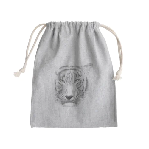 虎白黒 Mini Drawstring Bag