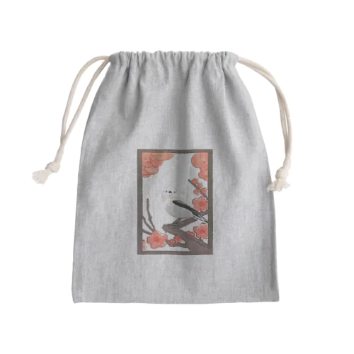 梅に島柄長(明) Mini Drawstring Bag