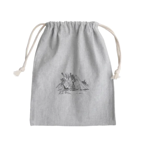 クマのキャンプ Mini Drawstring Bag