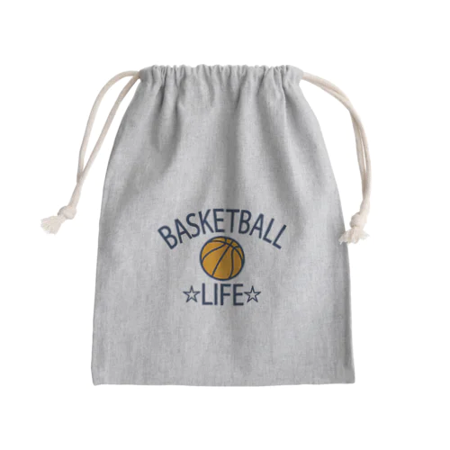 バスケットボール(basketball)ライフ・アイテム・グッズ・Tシャツ・ボール・イラスト・部活・サークル・かっこいい・かわいい・シンプル・イベント・チームT・バスケットボール部・バスケ きんちゃく
