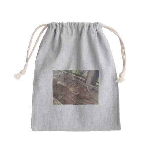 ウルフ Mini Drawstring Bag