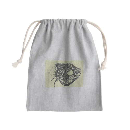 小心者のヤドカリ Mini Drawstring Bag