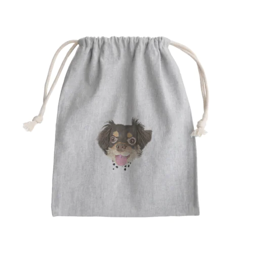 いぬのまゆげさん Mini Drawstring Bag