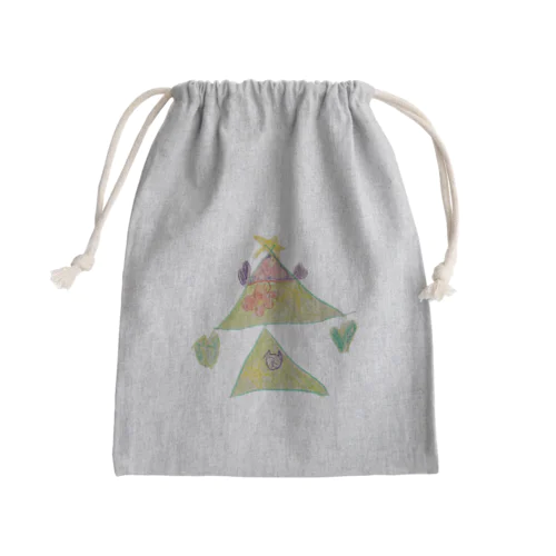 【子どもの絵】クリスマスツリー Mini Drawstring Bag