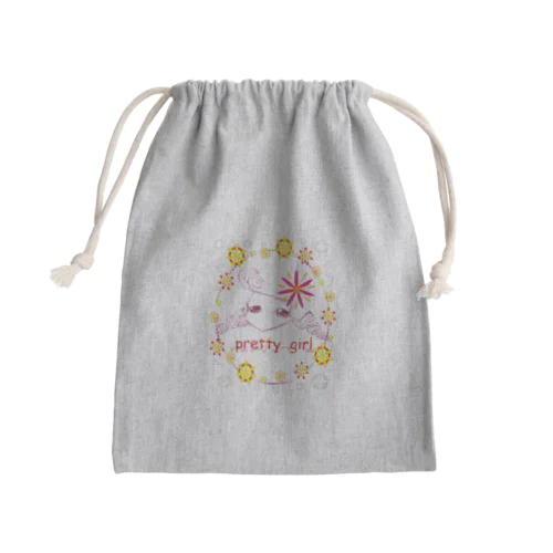 pretty girl Mini Drawstring Bag