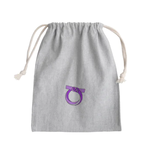 茅の輪　紫 Mini Drawstring Bag