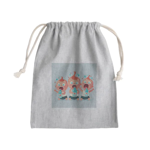 三つ子ドリンカーズ Mini Drawstring Bag