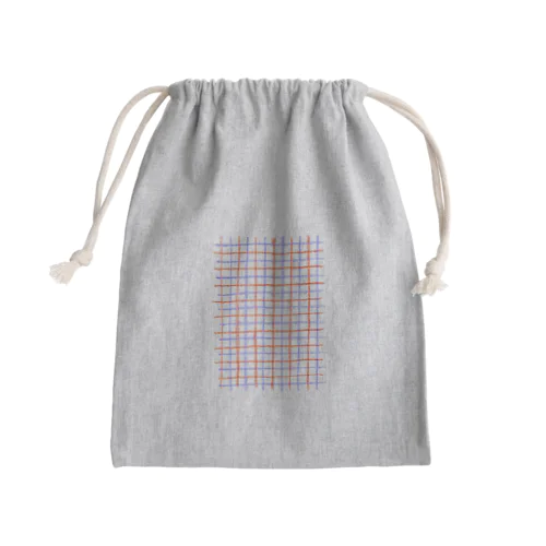 チェック柄 Mini Drawstring Bag