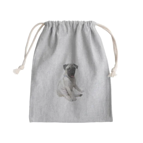 アホヅラのパグは最高に癒されると思っている Mini Drawstring Bag