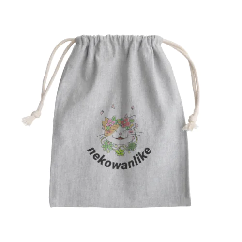 nekowanlikeさくら猫 Mini Drawstring Bag