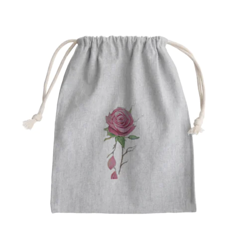 薔薇色の愛 Mini Drawstring Bag