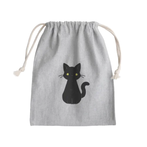 シンプルな金眼の黒猫さん Mini Drawstring Bag