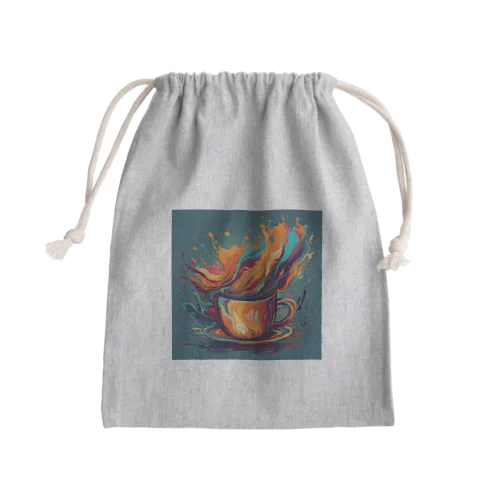 PixelBrew Cup（ピクセルブリューカップ） - クリエイティブな一杯で毎日を彩ろう Mini Drawstring Bag