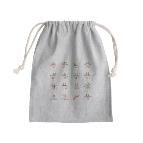 鮭門ちゃん Mini Drawstring Bag