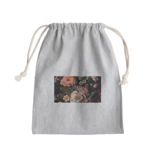 フラワープリント Mini Drawstring Bag