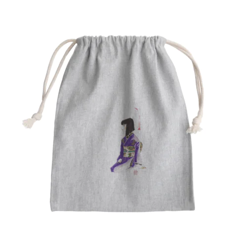 粋なお着物・草子さん Mini Drawstring Bag