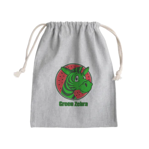 グリーンゼブラ Mini Drawstring Bag