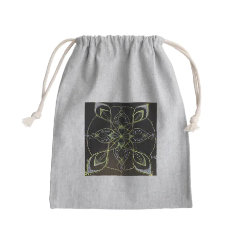 開運マンダラ(安定と豊かさ) Mini Drawstring Bag