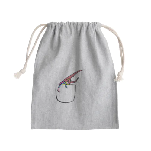 ヘラクレスオオカブトくん Mini Drawstring Bag