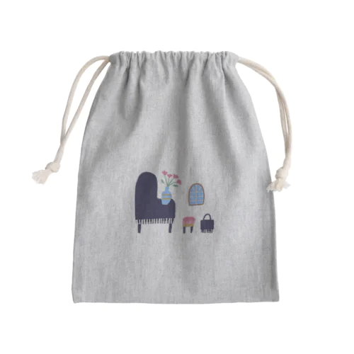 グランドピアノのある部屋 Mini Drawstring Bag