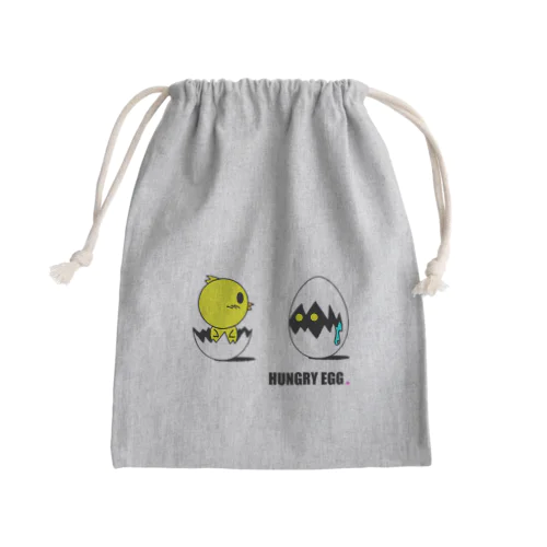 『HUNGRY EGG』「・・・ん？」 Mini Drawstring Bag