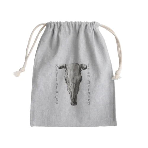 牛の頭蓋骨　ジーン・バーナード　Jean Bernard / Skull of a Cow Mini Drawstring Bag