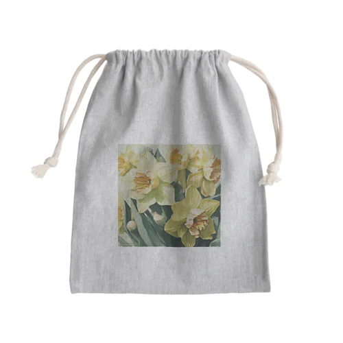 黄色のスイセン Mini Drawstring Bag