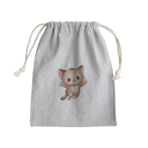 イラスト猫ちゃん Mini Drawstring Bag