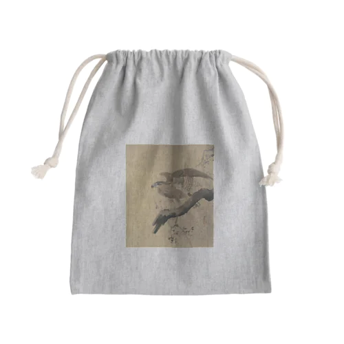小原古邨　鷹　Ohara Koson / Falcon Mini Drawstring Bag