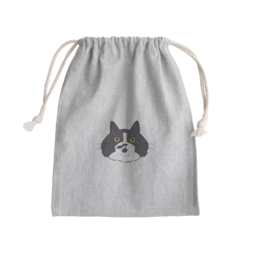 片髭ハチ子 Mini Drawstring Bag