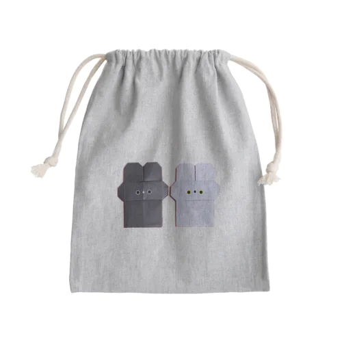 2匹のうさぎ Mini Drawstring Bag