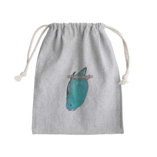 [森図鑑] サザナミインコ水色 Mini Drawstring Bag