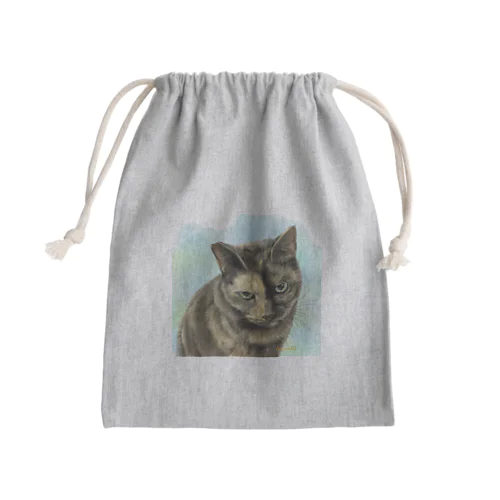 サビ猫のオペラ座ちゃん Mini Drawstring Bag