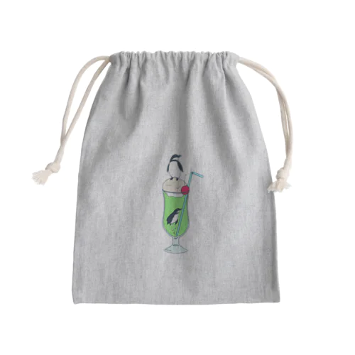 クリームソーダとペンギン Mini Drawstring Bag