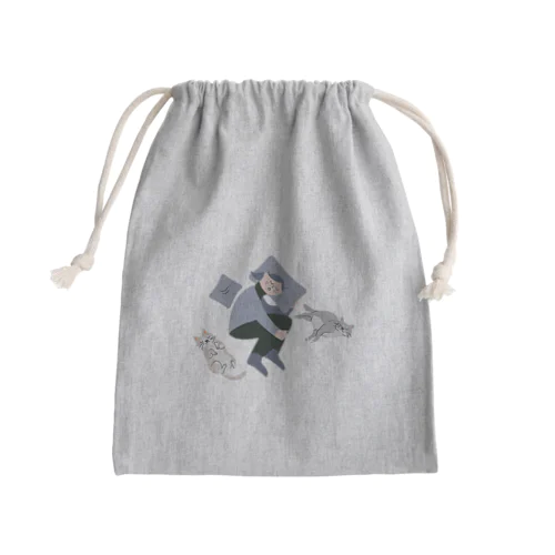 寝る子 Mini Drawstring Bag
