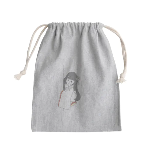 そっとじーこ（白無垢） Mini Drawstring Bag