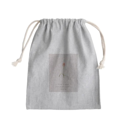 🫖 Sakura Peach milk tea . Mini Drawstring Bag