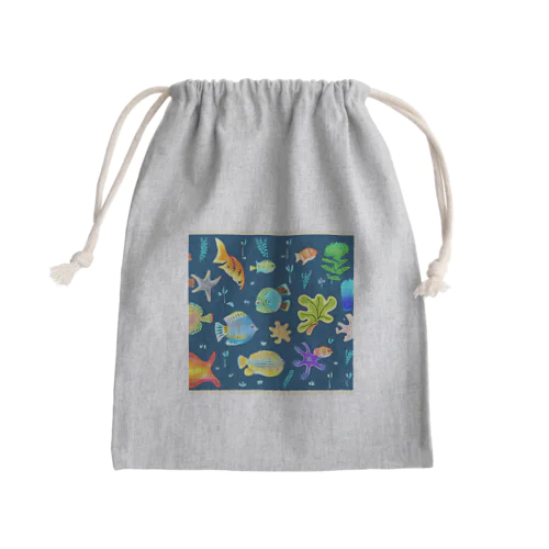 可愛い熱帯魚🐠 Mini Drawstring Bag